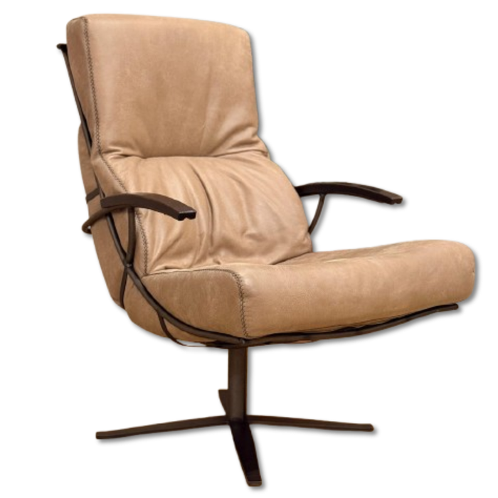 Draaifauteuil Erika - Open leer lever