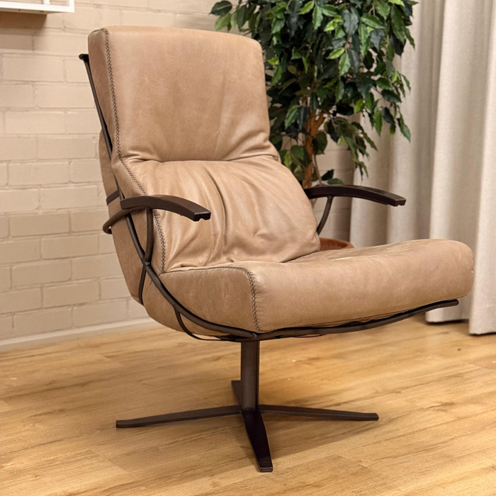 Draaifauteuil Erika - Open leer lever