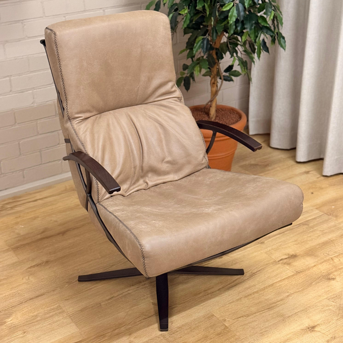 Draaifauteuil Erika - Open leer lever