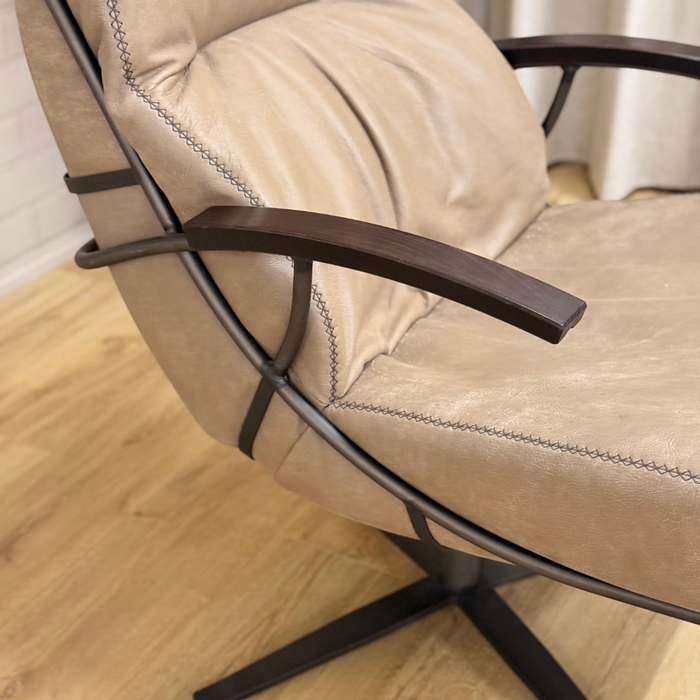 Draaifauteuil Erika - Open leer lever