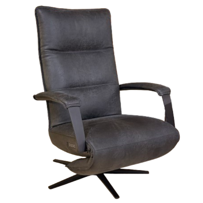 Relaxfauteuil Picasso Elektrisch - Microleder Antraciet