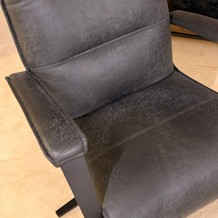 Relaxfauteuil Picasso Elektrisch - Microleder Antraciet