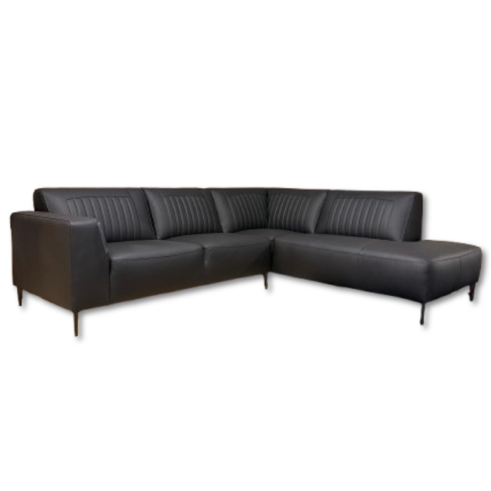 Hoekbank Aspen - Leer Toledo nero