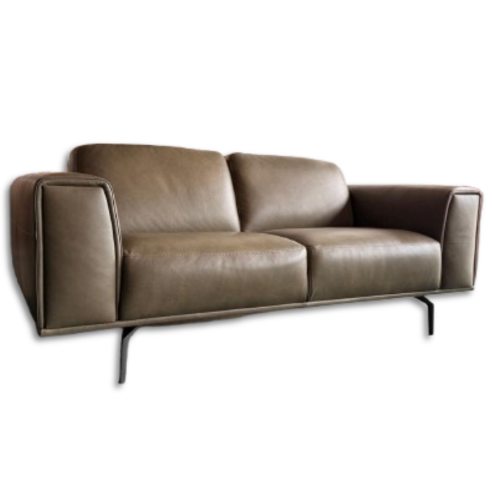 2 zits bank Sunrise - Leer Bullet groen