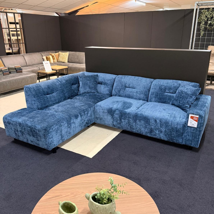 Hoekbank Battista - Velours Blauw