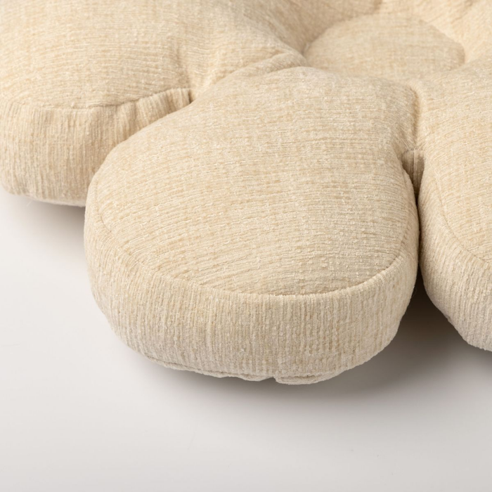 Sierkussen Bloom 43x43x8 cm - Parchment Beige