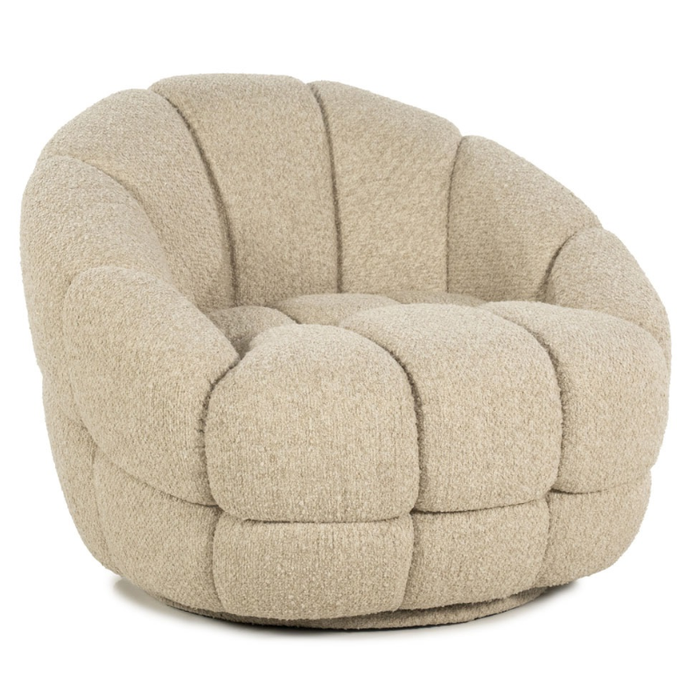 Draaifauteuil Tina - Flou Beige | Eleonora