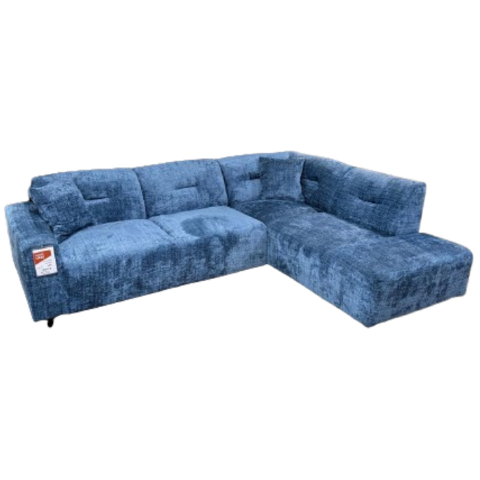 Hoekbank Battista - Velours Blauw