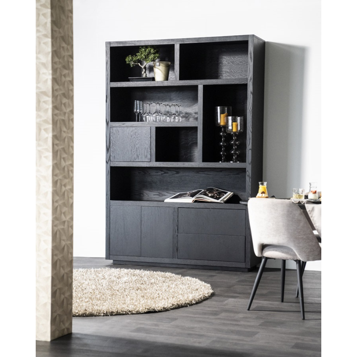 Kabinet Helsinki 150x220 cm - Zwart | Eleonora