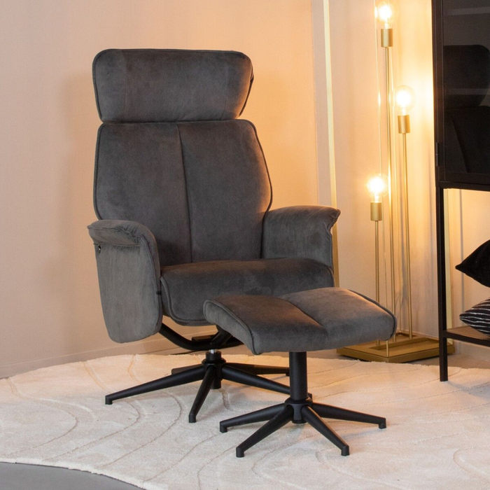 Relaxfauteuil Verdal + Hocker