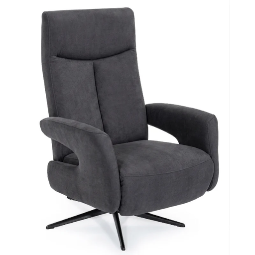 Relaxfauteuil Puk in microvezelstof Jeep anthracite
