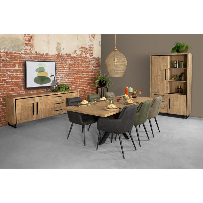 Vitrinekast Rio Smal - Mangohout
