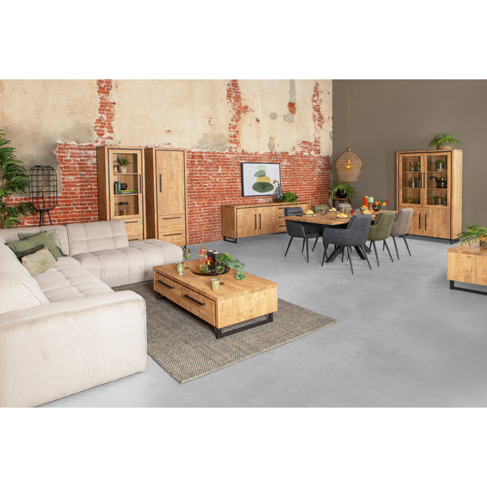 Vitrinekast Rio Smal - Mangohout