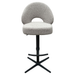 Barkruk Saint Tropez van LABEL51 in Mushroom Royal Boucle met zwart metalen onderstel bij Seinen Nieuwleusen vooraanzicht