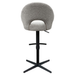 Barkruk Saint Tropez van LABEL51 in Mushroom Royal Boucle met zwart metalen onderstel bij Seinen Nieuwleusen achterkant