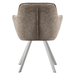 Rug eetkamerstoel Riley van LABEL51 in Retro Taupe Tresor met retro taupe metalen onderstel bij Seinen Nieuwleusen
