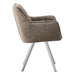 Zijaanzicht eetkamerstoel Riley van LABEL51 in Retro Taupe Tresor met retro taupe metalen onderstel bij Seinen Nieuwleusen
