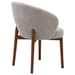 Rug eetkamerstoel Sakiko van LABEL51 in Beige Superb met walnoot eikenhouten onderstel bij Seinen Nieuwleusen