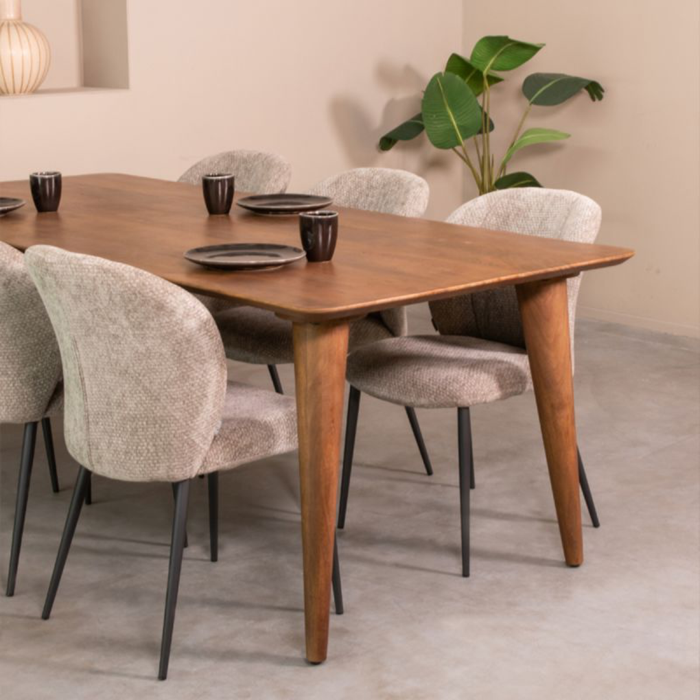 Sfeerafbeelding eethoek eettafel Fly in Nature Smooth Mangohout bij Seinen Nieuwleusen

