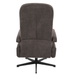Achteraanzicht relaxfauteuil Esbjerg met achterover geklapte rugleuning en omhoog gekomen voetsteun