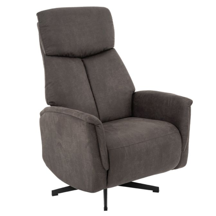 Relaxfauteuil Helsinki in Micro Suede Antraciet van LABEL51