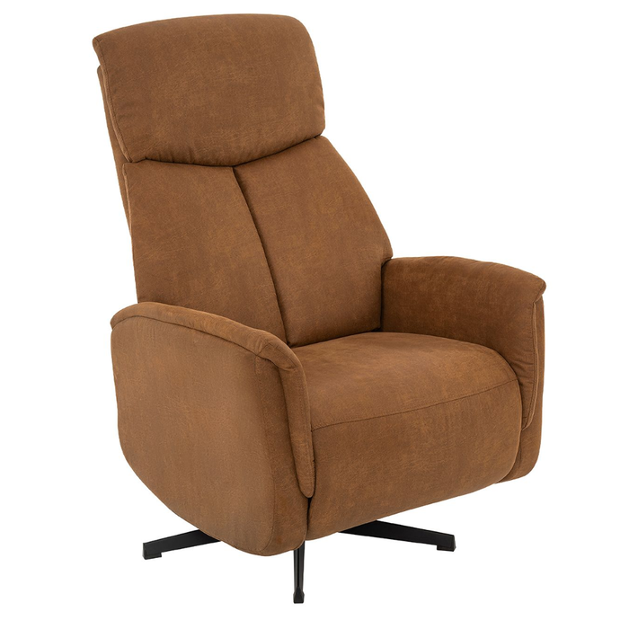 Relaxfauteuil Helsinki in Micro Suede Cognac van LABEL51