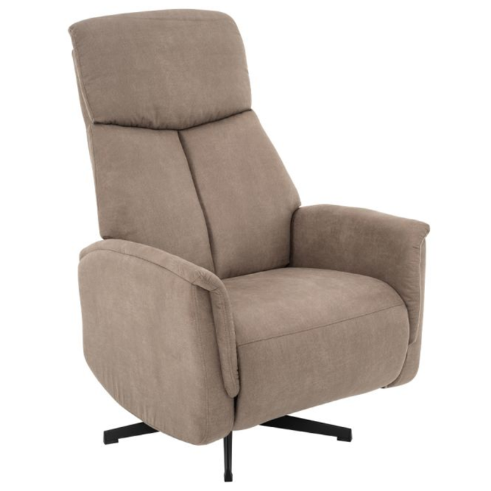 Relaxfauteuil Helsinki in Micro Suede Taupe van LABEL51