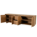 Planken achter deuren en open lades TV meubel Edward