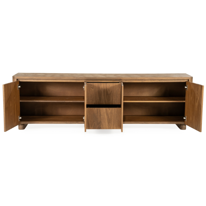 Planken achter deuren TV meubel Edward